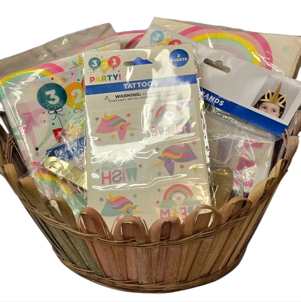 Pastel Unicorn Rainbow Party Supplies Set Birthday Party! 